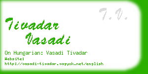 tivadar vasadi business card